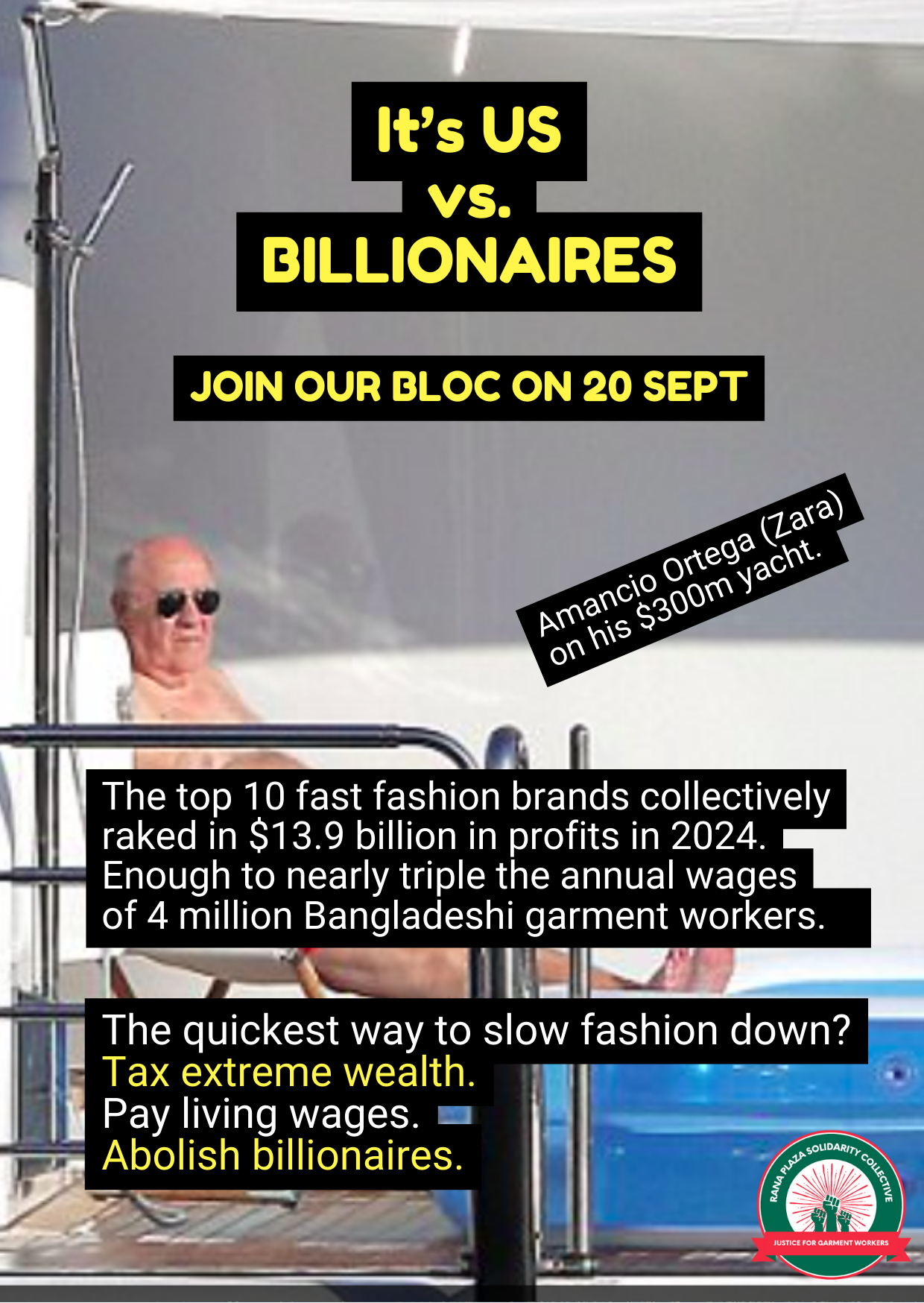 Sink The Yachts, Raise The Wages!